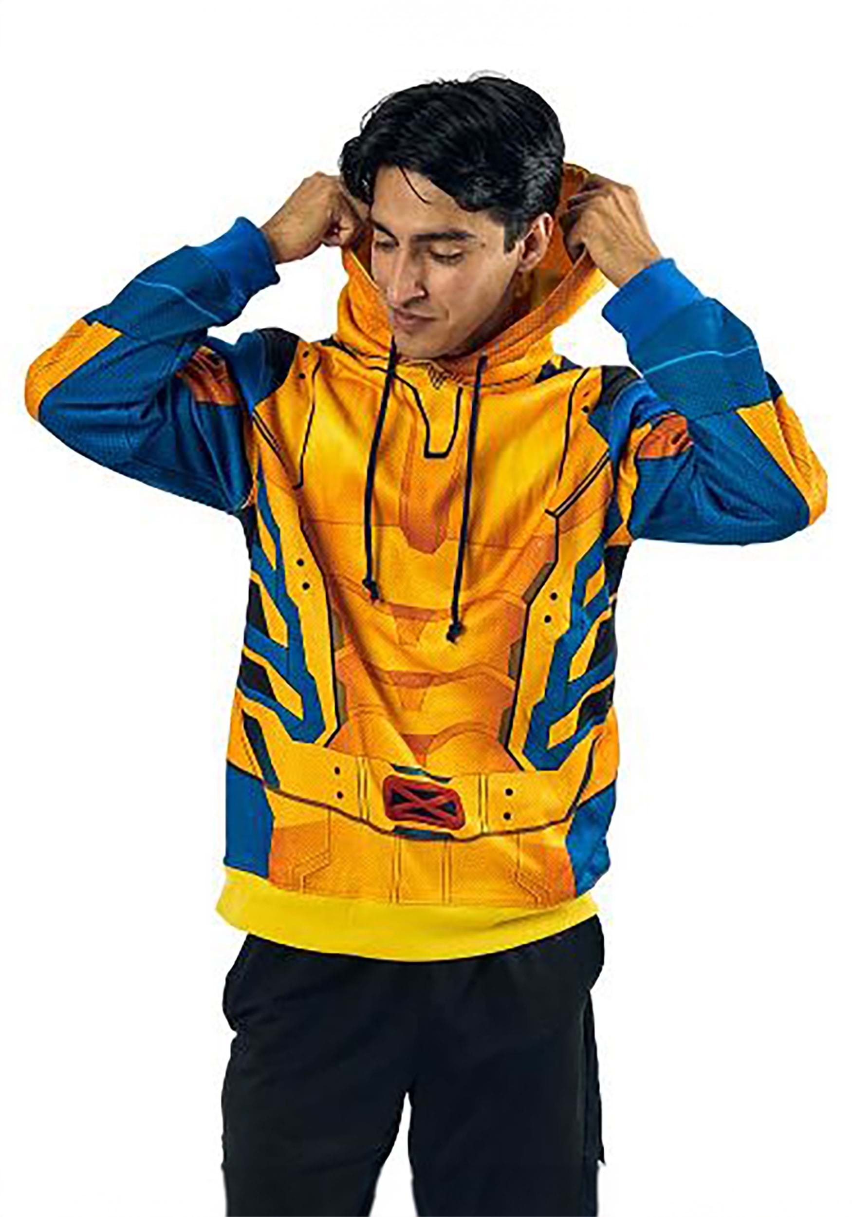 Bioworld LankyBox Boxy Long Sleeve Boy's Yellow Cosplay Hoodie-8