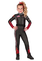 Girl's Fiery Race Car Driver Costume Alt 8