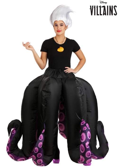 Womens Ursula Inflatable Long Skirt Necklace Costume