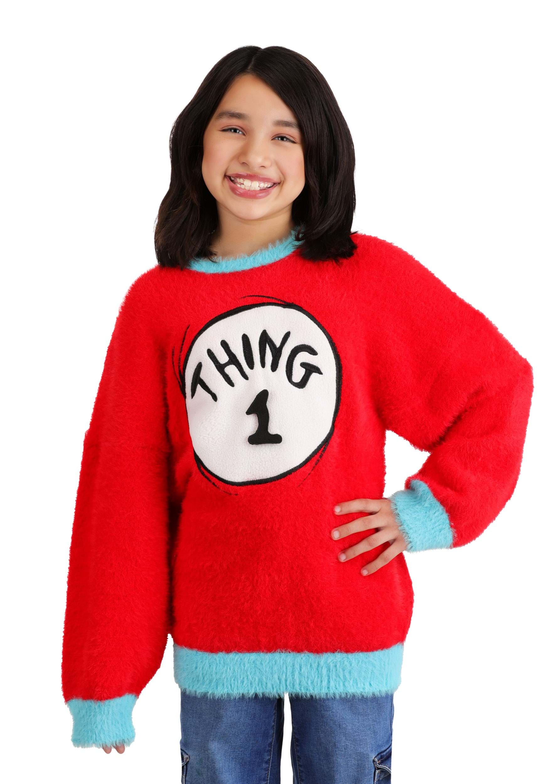 Dr. Seuss Thing 1 & 2 Kid's Christmas Sweater | Christmas Sweaters