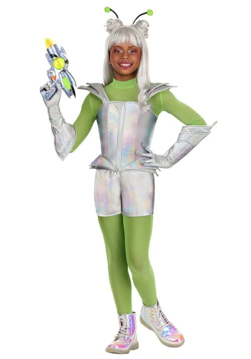 Girls Galactic Alien Kiddo Costume