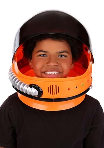 Kids Orange Astronaut Costume Helmet