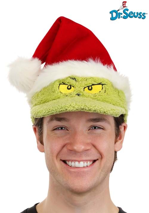 Dr Seuss Grinch Santa Fuzzy Cap