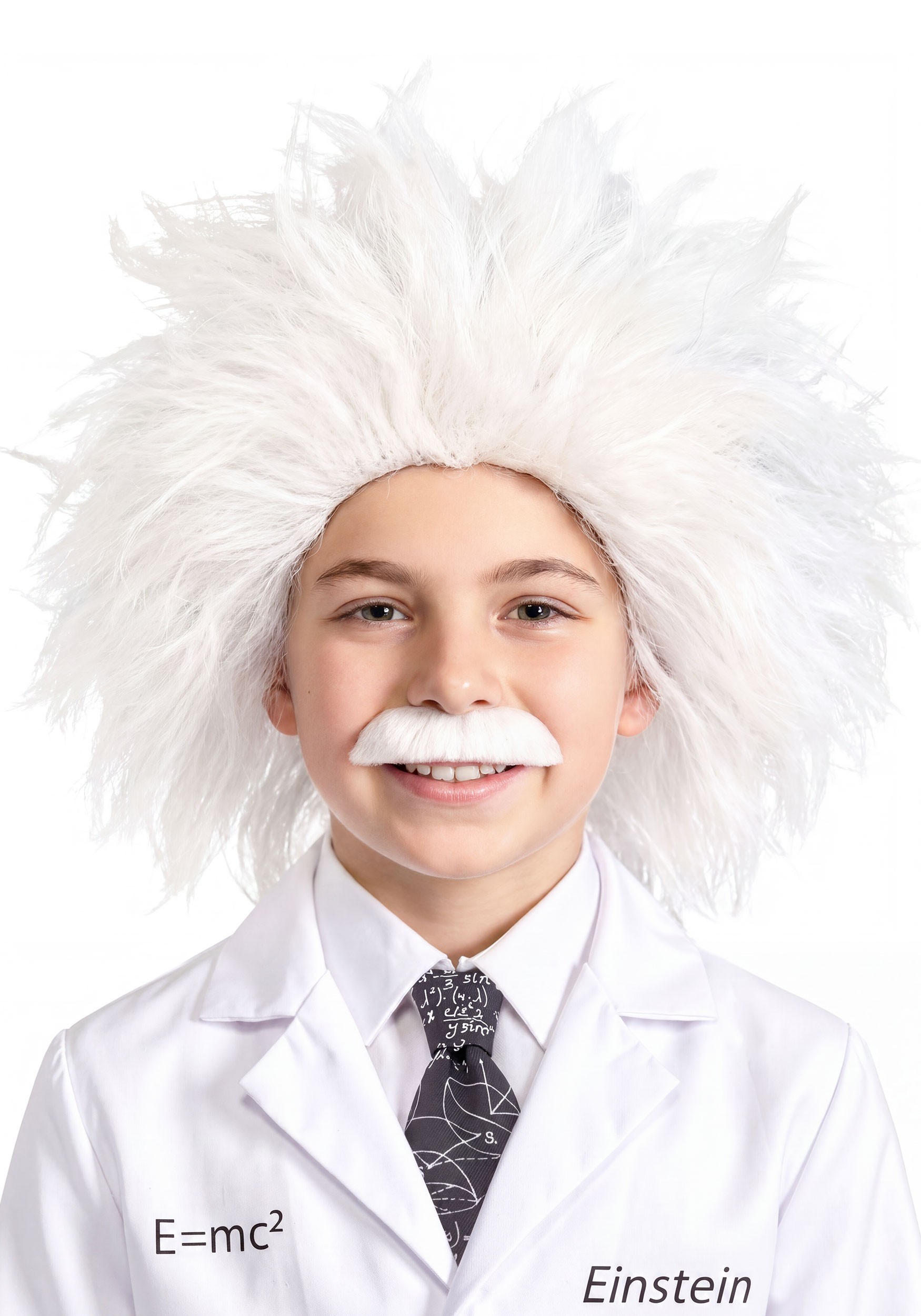 Kid's Mad Scientist Wig and Mustache Costume Kit | Historical Accessories