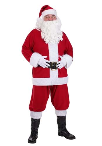 Plus Size Flannel Santa Claus Costume