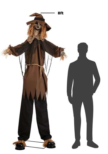 8FT Animated Hellgore the Haunted Scarecrow Decoration - Scream Saver | Halloween Animatronics