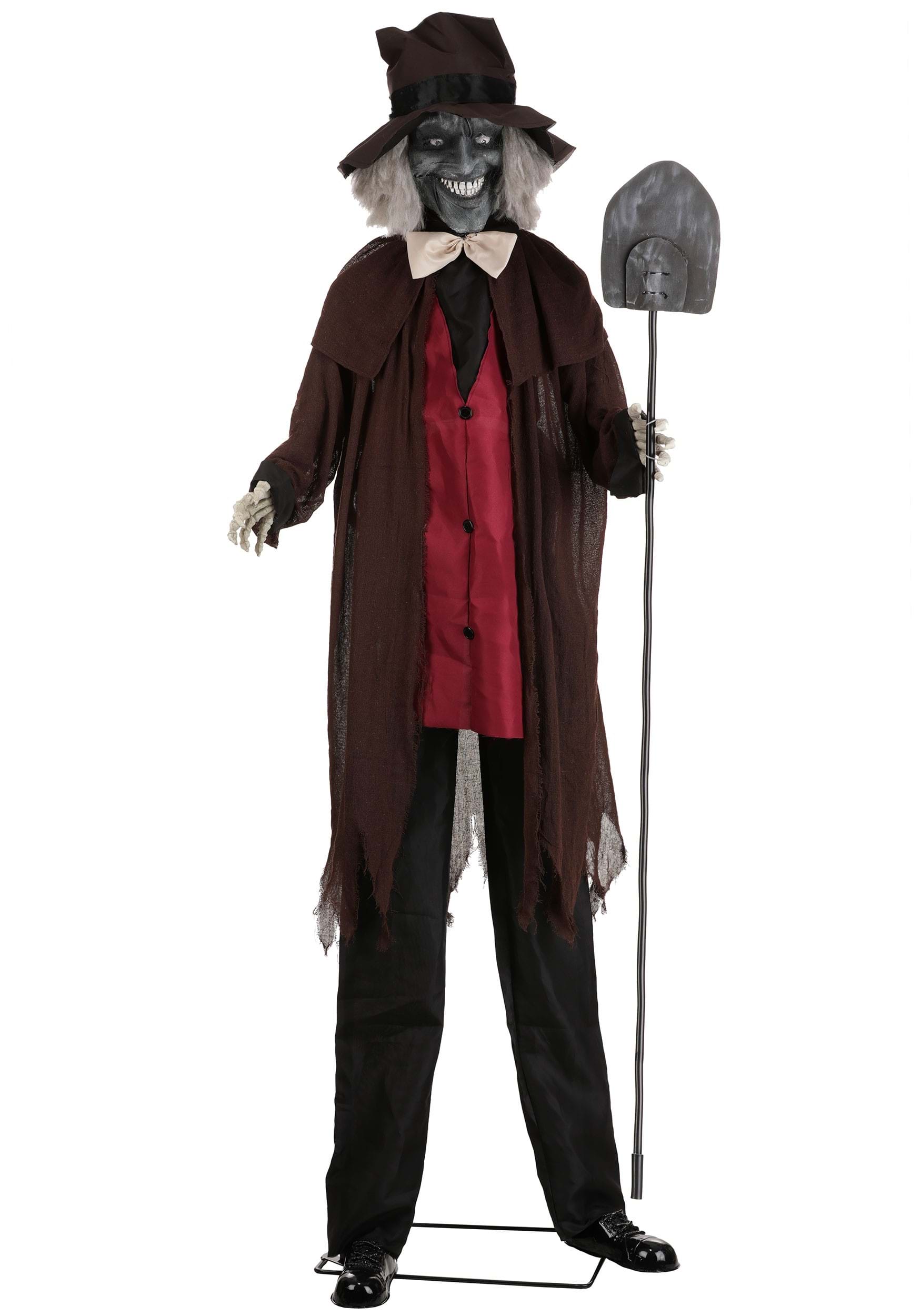 7.5FT Animated Gregor the Grave Digger Decoration - Scream Saver | Halloween Animatronics