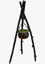 Boiling Up Trouble Witch Cauldron Decoration Alt 1