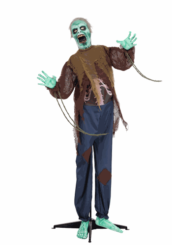 5.5FT Animatronic Spineless Stanley Zombie Decoration - Scream Saver | Halloween Animatronic