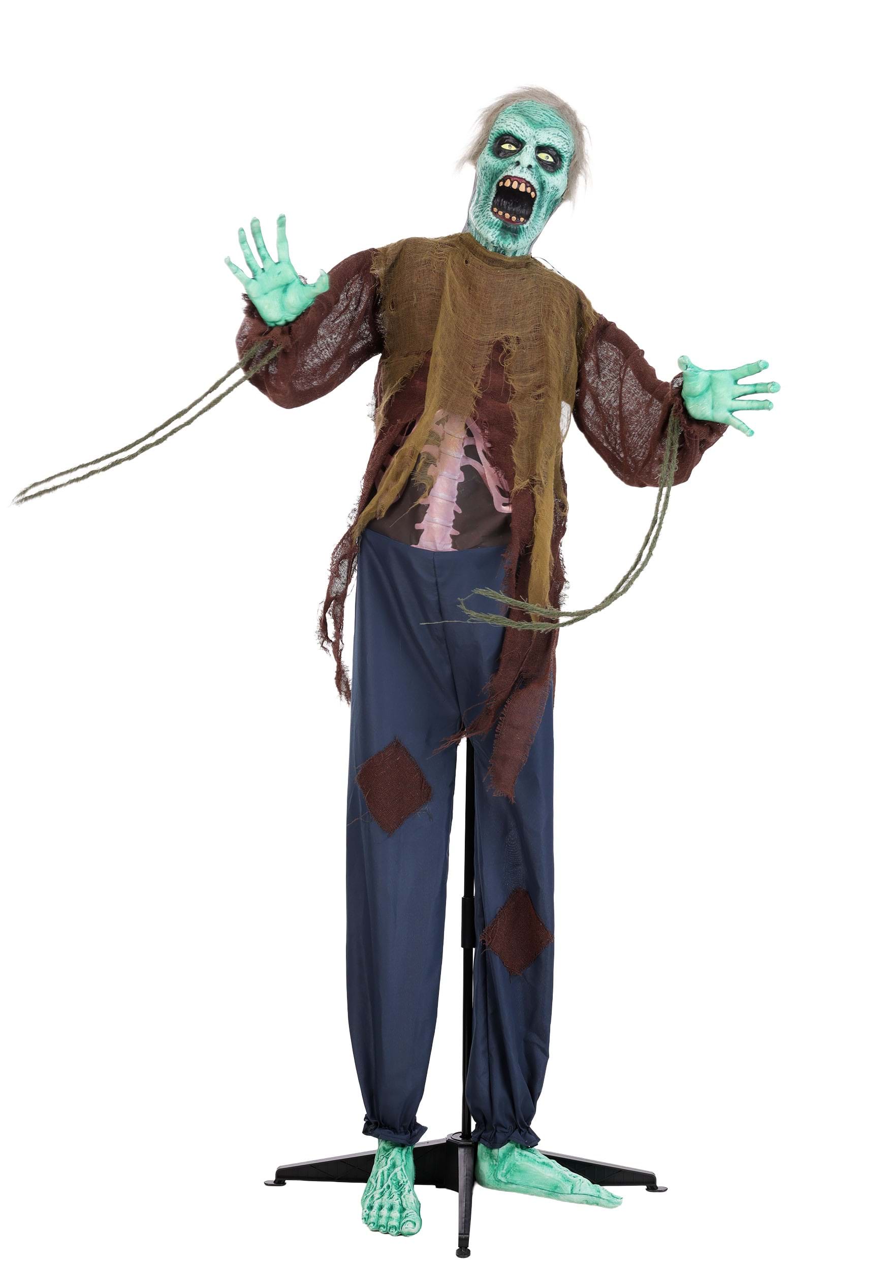 5.5FT Animatronic Spineless Stanley Zombie Decoration - Scream Saver | Halloween Animatronic