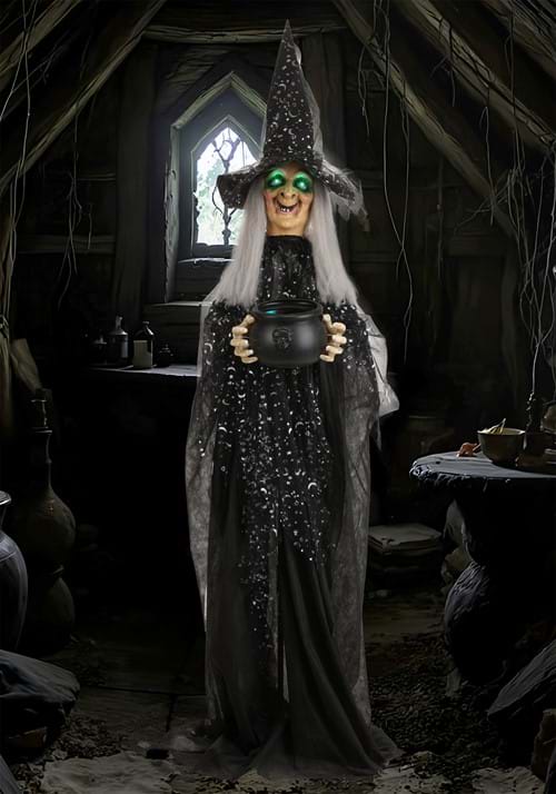 Paisley the Potion Maker Animated Witch Decoration Main