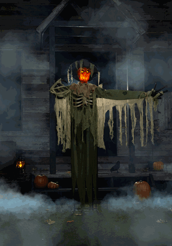 Swiping Scarecrow Animated Decoration