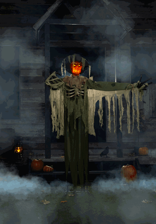 Swiping Scarecrow Animated Decoration