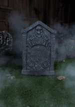 Jump Scare Skull and Tombstone Animated Decoration