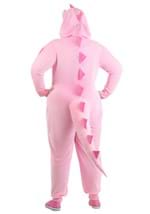 Plus Size Womens Pink Dinosaur Onesie Costume Alt 1