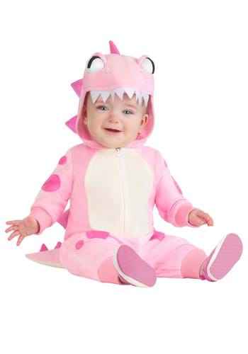 Infant Women's Pink Dinosaur Onesie Costume