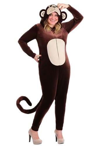Plus Size Adult Female Monkey Around Jumpsuit