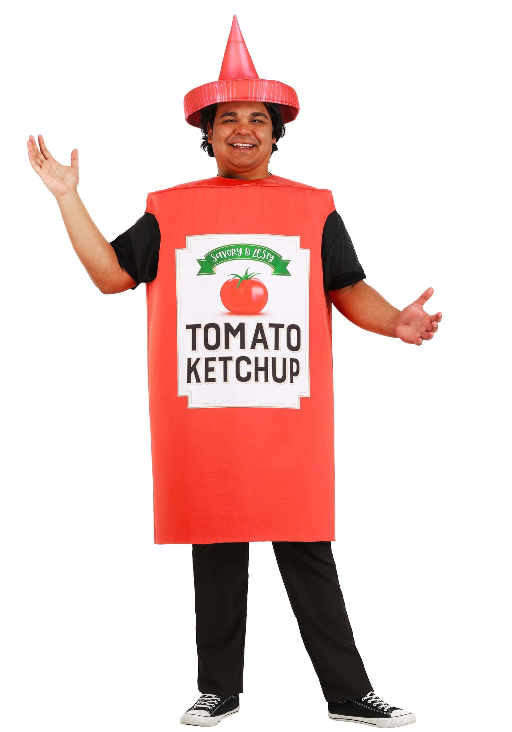 Plus Size Ketchup Costume for Adults | Food Costumes
