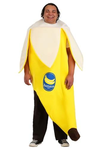Plus Size Peeled Banana Adult Costume | Food Costumes