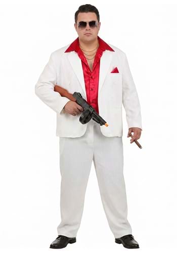 Plus Size Suave 80s Gangster Costume for Men