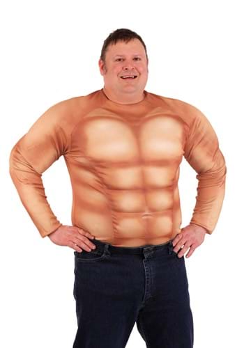 Plus Size Padded Muscle Shirt