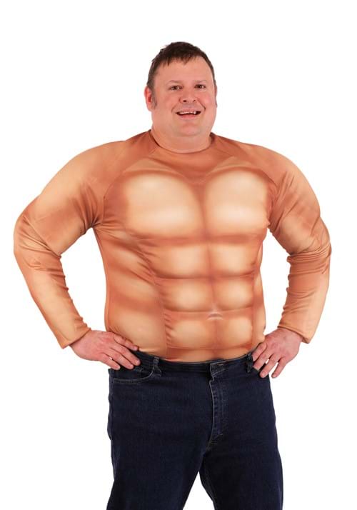 Plus Size Padded Muscle Shirt