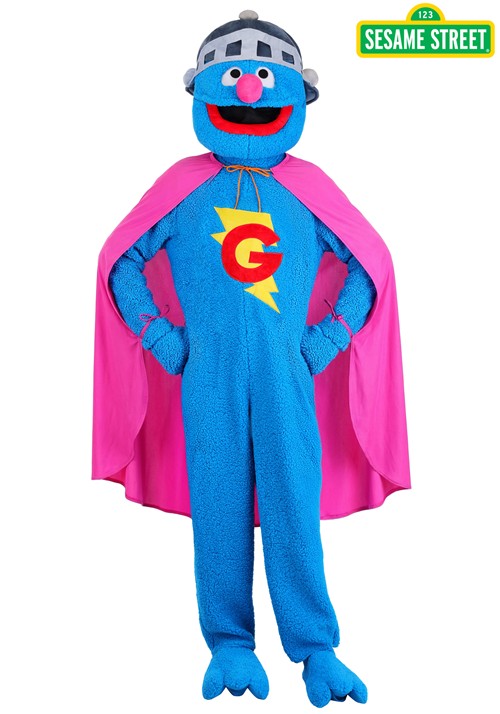 Adult Sesame Street Super Grover Mascot Costume