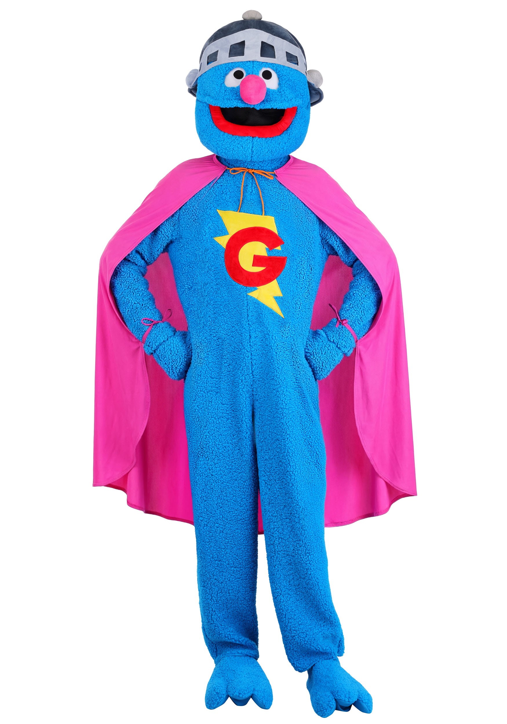 Sesame Street Super Grover Mascot Men's Costume | Sesame Street Costumes