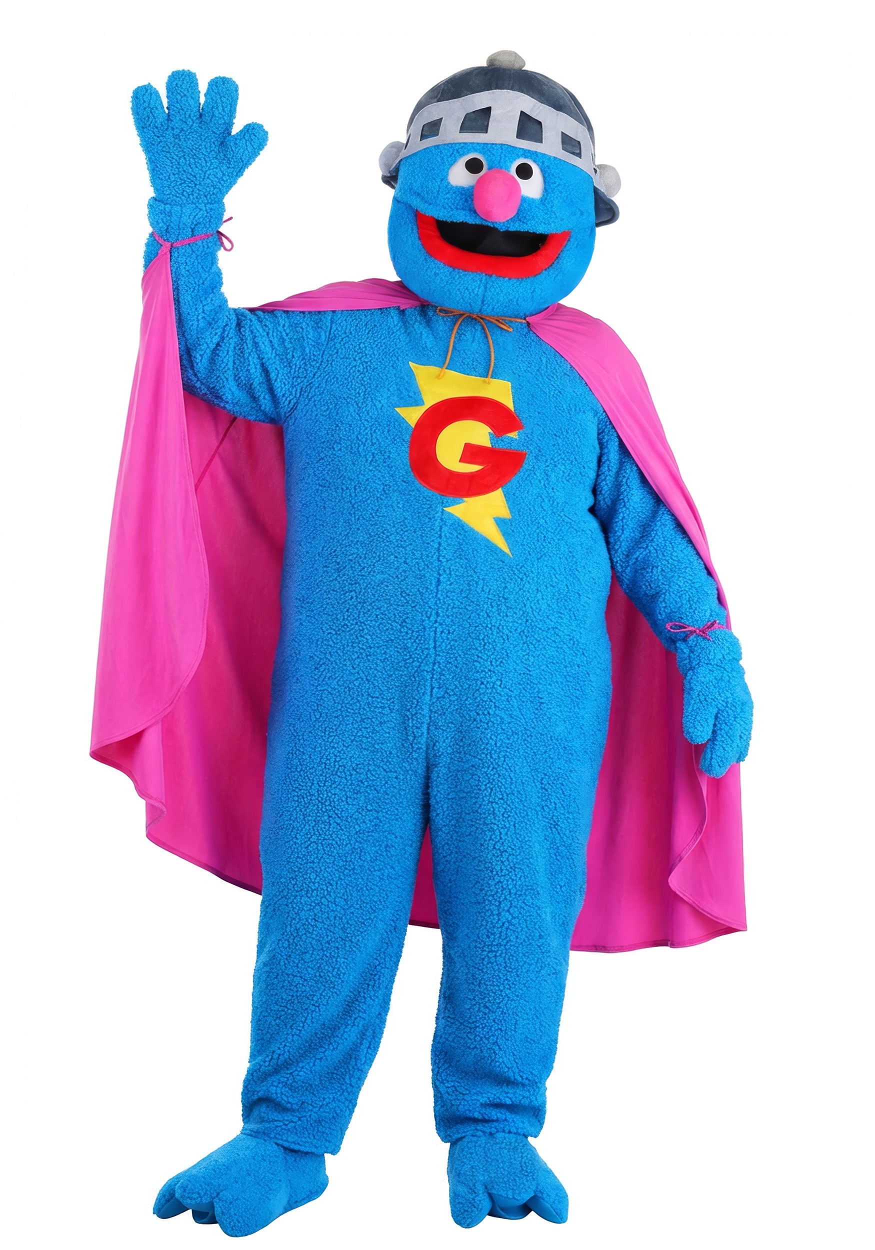 Plus Size Sesame Street Super Grover Mascot Men's Costume | Sesame Street Costumes
