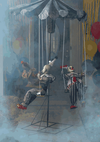 6FT Clown Go Round Animated Decoration