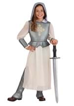 Girls Shining Silver Joan of Arc Costume