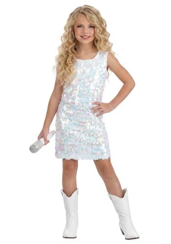 Girl's Iridescent Pop Star Costume Dress upd