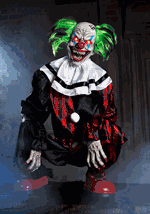 Crouching Clown Red Animatronic