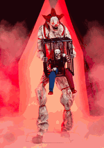 Animated Cagey the Clown with Caged Clown 