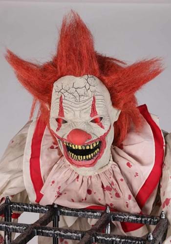 7FT Cagey the Clown with Caged Clown Animated Decoration | Halloween Animatronics