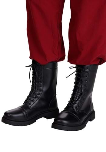 Adult Black Combat Costume Boots | Costume Accessories