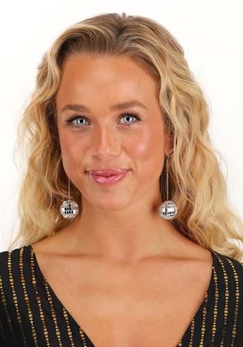 1-Inch Silver Disco Ball Costume Earrings | Disco Accessories