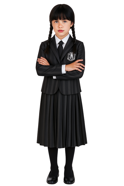 Wednesday Nevermore Girl's Costume