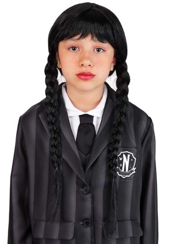 Girls Wednesday Costume Wig