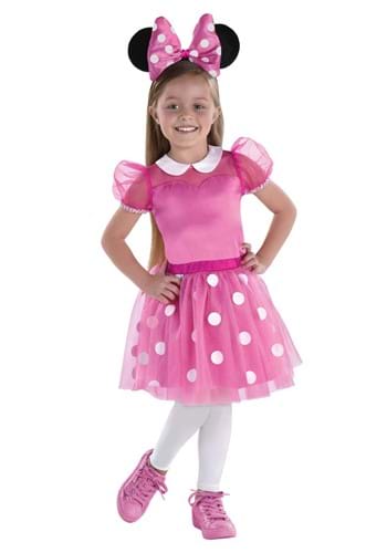 Girl's Pink Minnie Mouse Dress Costume | Disney Costumes