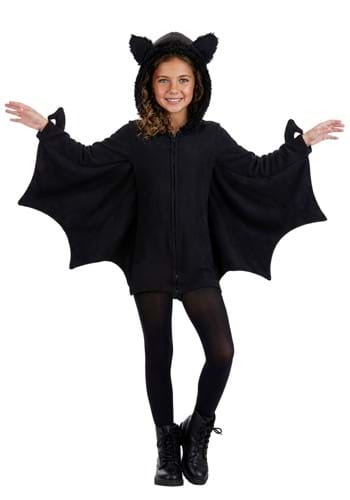 Kids Cozy Fleece Bat Zip Up Dress Main