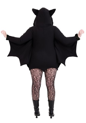 Plus Size Cozy Fleece Bat Zip Up Dress Costume for Women | Animal Costumes