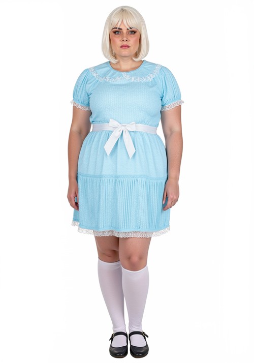 Adult Plus Deluxe Creepy Twin Sister Costume