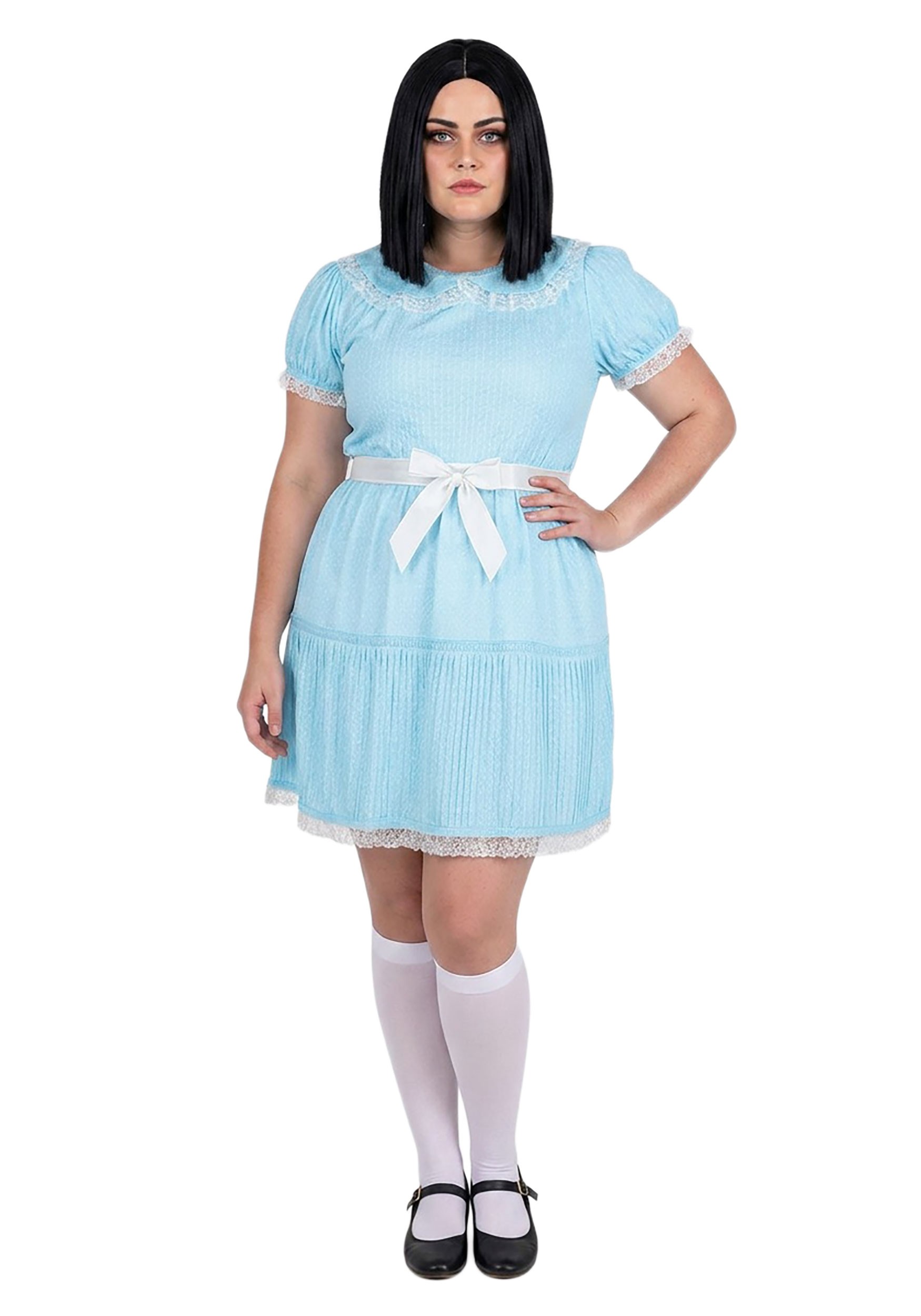 Plus Size Deluxe Creepy Twin Sister Women's Costume | Movie Costumes