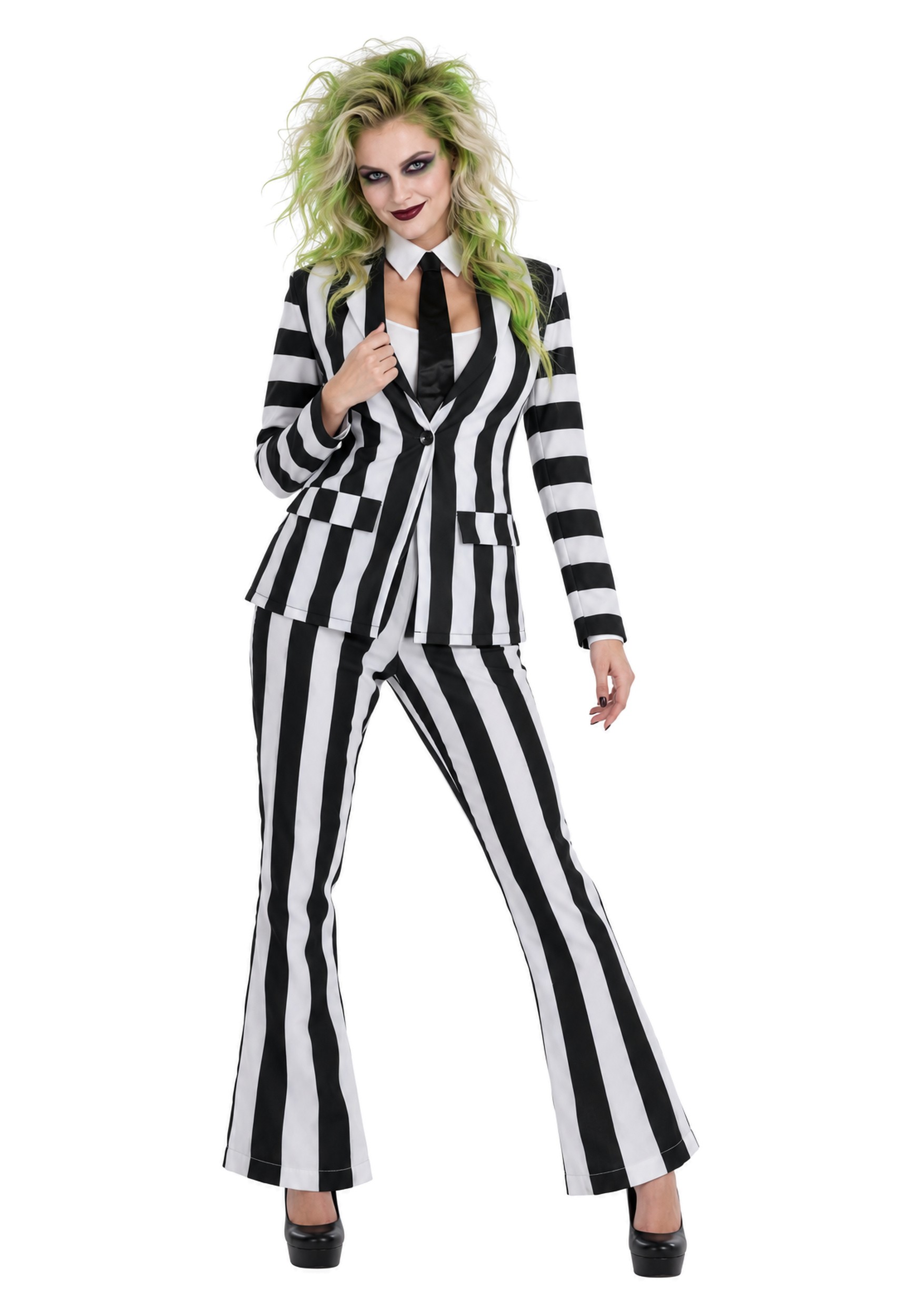 Beetlejuice Striped Suit Women's Costume | Beetlejuice Costumes