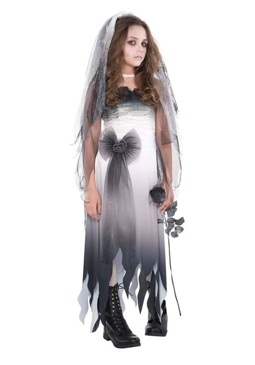 Girls Graveyard Bride Costume Dress