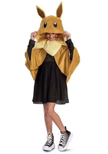 Adult/Child Pokémon Eevee Costume Hooded Cape | Pokémon Costumes