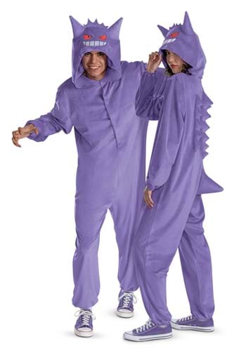 Adult Deluxe Pokemon Gengar Hooded Jumpsuit