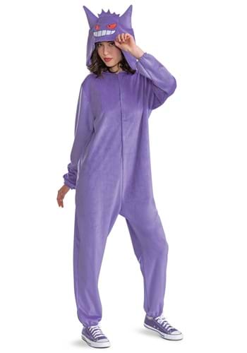 Adult Deluxe Pokemon Gengar Hooded Jumpsuit Alt 1