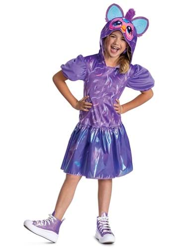 Girls Purple Furby Costume Dress